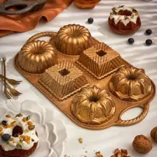 Emsan Griss Six In One 6'lı Döküm Kek Kalıbı Gold