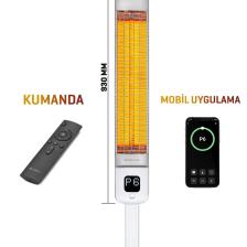 Luxeva Smart-FR Beyaz 2500 W Uzaktan Kumandalı Ayaklı Infrared Isıtıcı