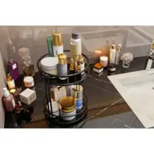 Bino Banyo Kozmetik Takı Düzenleyici Çok Amaçlı Organizer 2 Katlı Servis Sunum Tepsisi Ikramlık