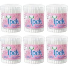 İpek Kulak Temizleme Pamuğu / Çubuğu 100 'lü 6 Paket