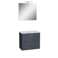 VitrA Mia 67095  Banyo Dolabı Seti Çekmeceli, 70 cm, Parlak Antrasit