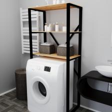 Çamaşır Makinesi Üstü Düzenleyici Raf Banyo Dolabı Rafı Makine Üstü Dolap Raf 3 Lü