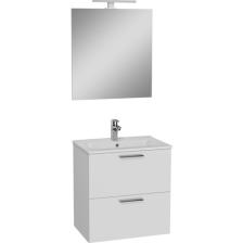 VitrA Mia 75021 Banyo Dolabı Seti, Çekmeceli, 60 cm, Parlak Beyaz