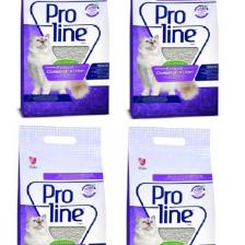 Proline Lavanta Kokulu Topaklanan 5 lt 4'lü Bentonit Kedi Kumu