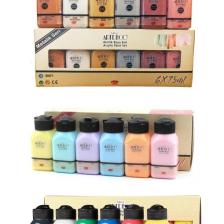 Akrilik Boya 6x75 ml Metalik Renkler 6x75ml Pastel Renkler 6x75ml Canlı Renkler