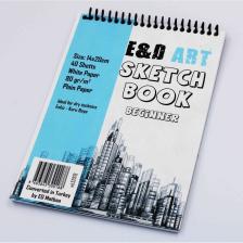 Sketch Book Beginner 14x20cm 40yp 80gr Eskiz Çizim Defteri Üstten Spiralli / Ed.52976