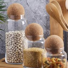 Sughero Top Mantar Kapaklı Cam Kavanoz Ve Baharat Seti 3 Lü