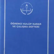 Öğrenci Kulüp Karar ve Çalışma Defteri Plastik Kapak
