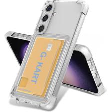 Fibaks Samsung Galaxy S24 Kılıf Airbag Köşe Korumalı Darbe Emici Kartlıklı Cüzdanlı Kapak