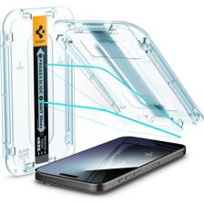 Spigen iPhone 15 Pro Max Cam Ekran Koruyucu Kolay Kurulum Glas.tR EZ Fit Slim HD (2 Adet) - AGL06872