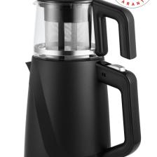 Arzum AR3062 Jollietea 1650 W Cam Demlikli Çay Makinesi Siyah