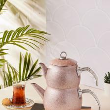 Karaca Biogranit Steel Plus Çaydanlık Takımı Rose