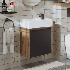 Ayaksız Tek Kapaklı Lavabolu 50 Cm Banyo Dolabı 1958