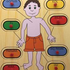 PASİF BU-BU PUZZLE AHŞAP VUCUT PARÇALARI AP0084 1 ADET