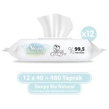 Bio Natural Yenidoğan Islak Bebek Bakım Havlusu 12x40 (480 YAPRAK)