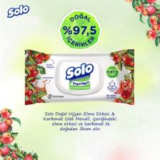 Solo Doğal Hijyen Elma Sirkesi & Karbonat Islak Mendil 12'li 600 Yaprak
