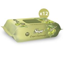 Doğal Zeytinyağlı Ve Pamuklu Islak Bebek Havlusu 12x90 (1080 YAPRAK)