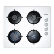 Siemens Eo6C2Pb11O Beyaz AnkasTRe Cam Ocak, 4 Gözü Gazlı, Tekli Çelik