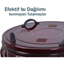 Uğur Çift Tepsili Fırın-Tepsileri Emaya Fırın-Çift Tepsili Yuvarlak Davul Fırın
